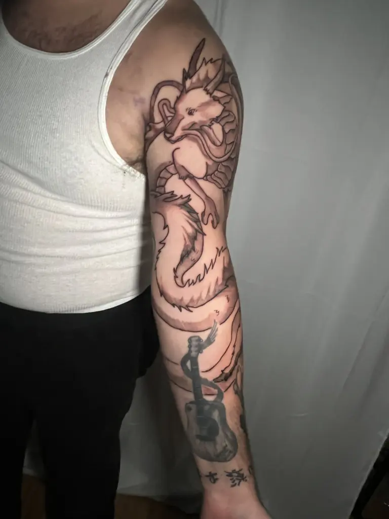japanese inspired dragon tattoo