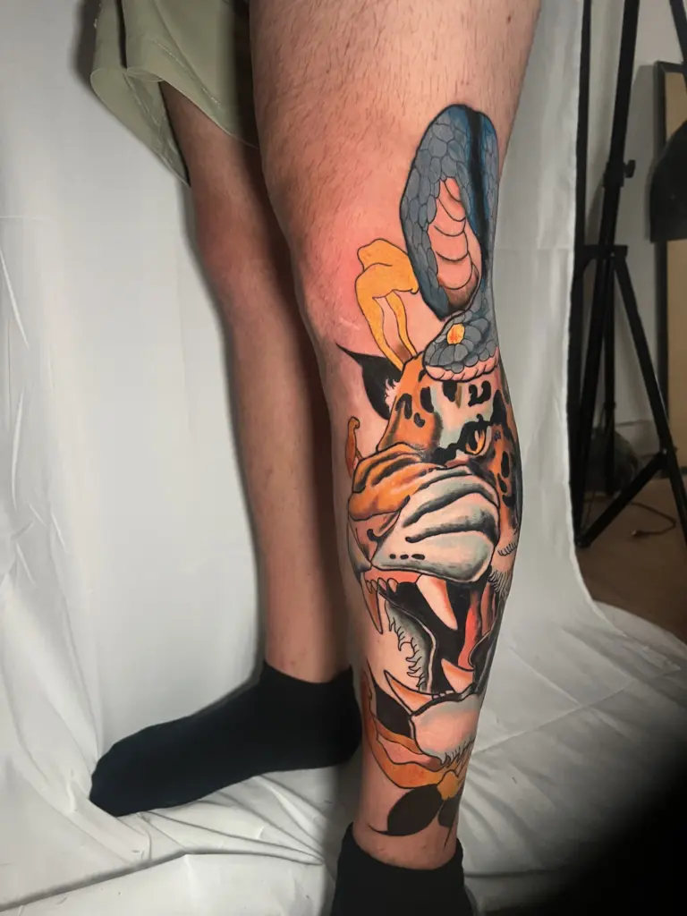 tiger and snake tattoo